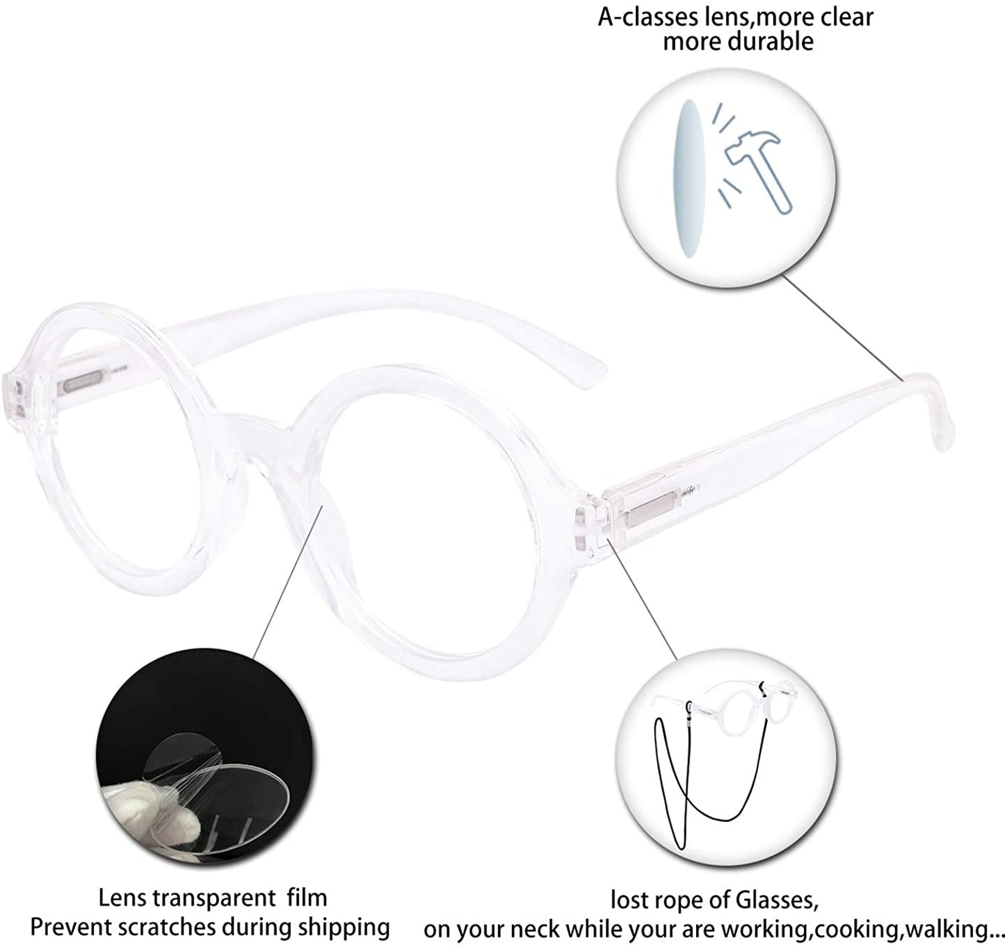 OCCI CHIARI Reading Glasses Women's Reader Clear Frame OC5122