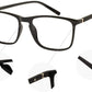 OCCI CHIARI Reading Glasses Men's Large Reader Durable Spring Hinge OC5026