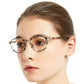 OCCI CHIARI Reading Glasses Women's Oval Reader Clear Frame OC5029