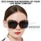 OCCI CHIARI Designer Reading Glasses For Women Large Sunglass Readers Transparent OC5113SR