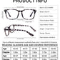 Blue Light Blocking Rectangle Reading Glasses Women Oversized Reader OC5121
