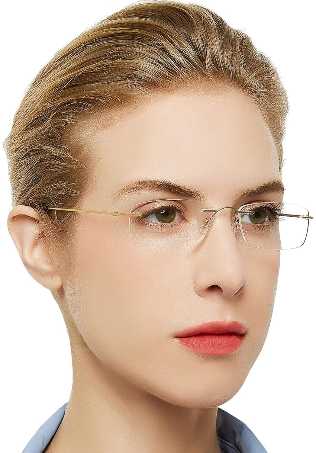 OCCI CHIARI Reading Glasses For Women Men Styish Reader with Titanium Rime Frame Lightweight OC5011