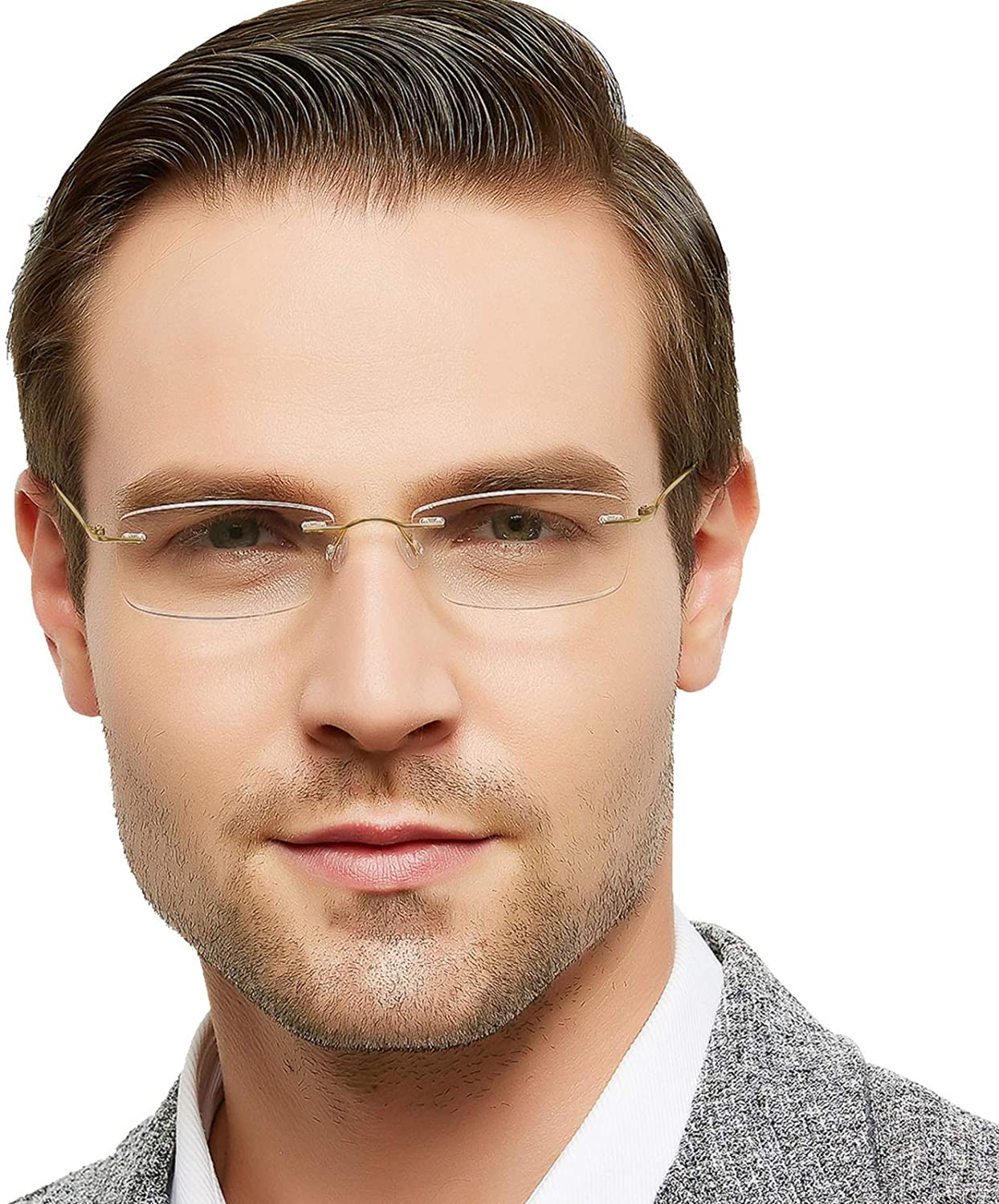 OCCI CHIARI Reading Glasses For Women Men Styish Reader with Titanium Rime Frame Lightweight OC5011