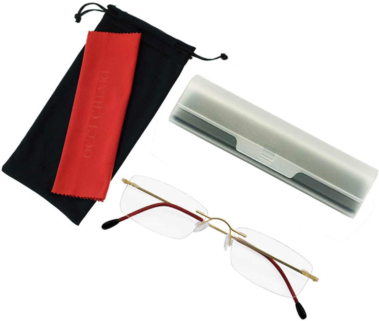 OCCI CHIARI Reading Glasses For Women Men Styish Reader with Titanium Rime Frame Lightweight OC5011