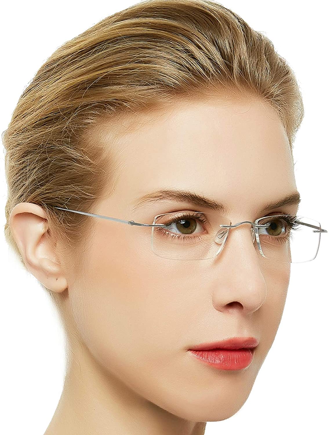 OCCI CHIARI Reading Glasses For Women Men Styish Reader with Titanium Rime Frame Lightweight OC5011