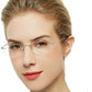 OCCI CHIARI Reading Glasses For Women Men Styish Reader with Titanium Rime Frame Lightweight OC5011