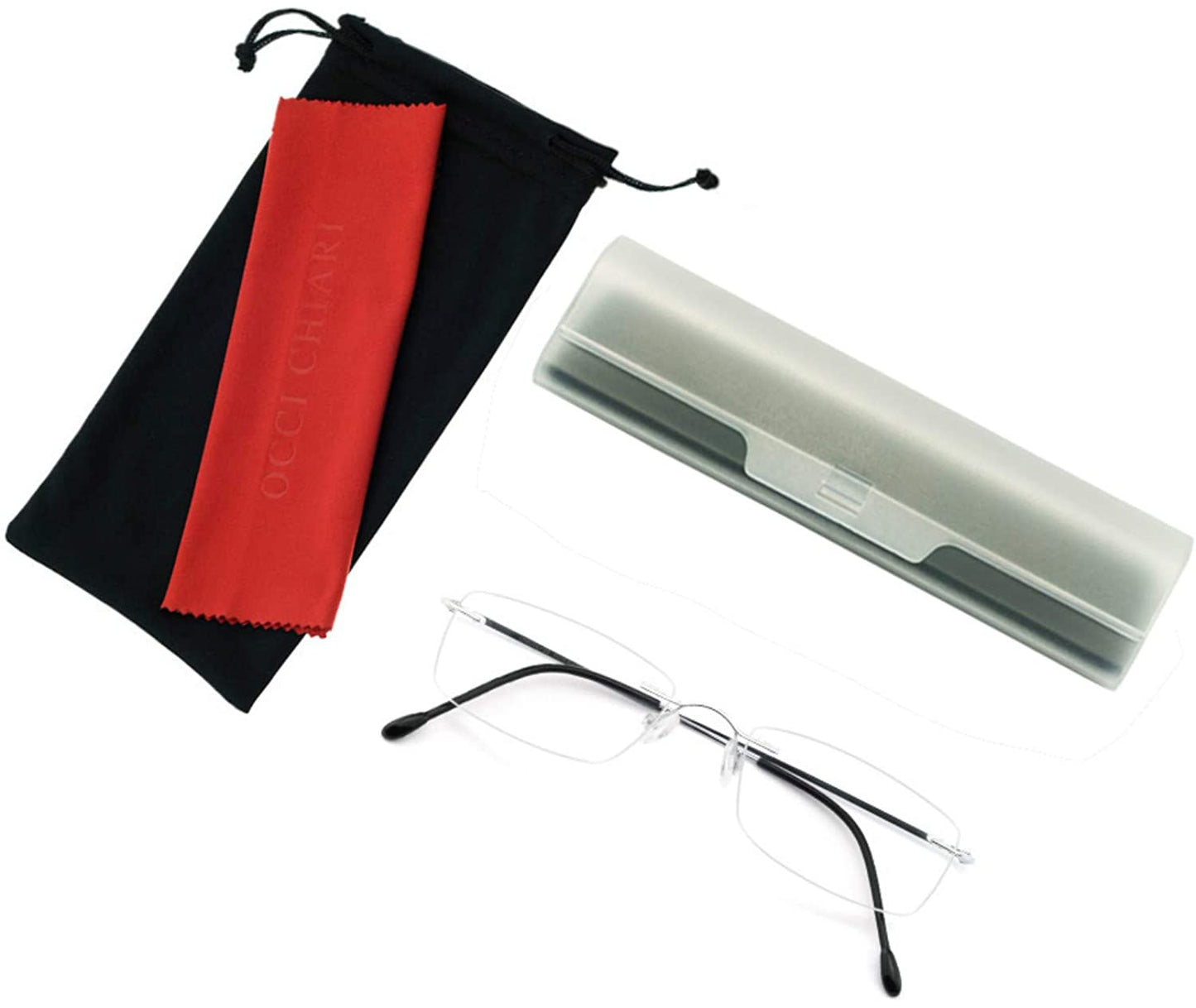 OCCI CHIARI Reading Glasses For Women Men Styish Reader with Titanium Rime Frame Lightweight OC5011