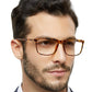 OCCI CHIARI Reading Glasses Men's Large Reader Durable Spring Hinge OC5026