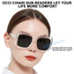 OCCI CHIARI Designer Reading Glasses For Women Large Sunglass Readers Transparent OC5113SR