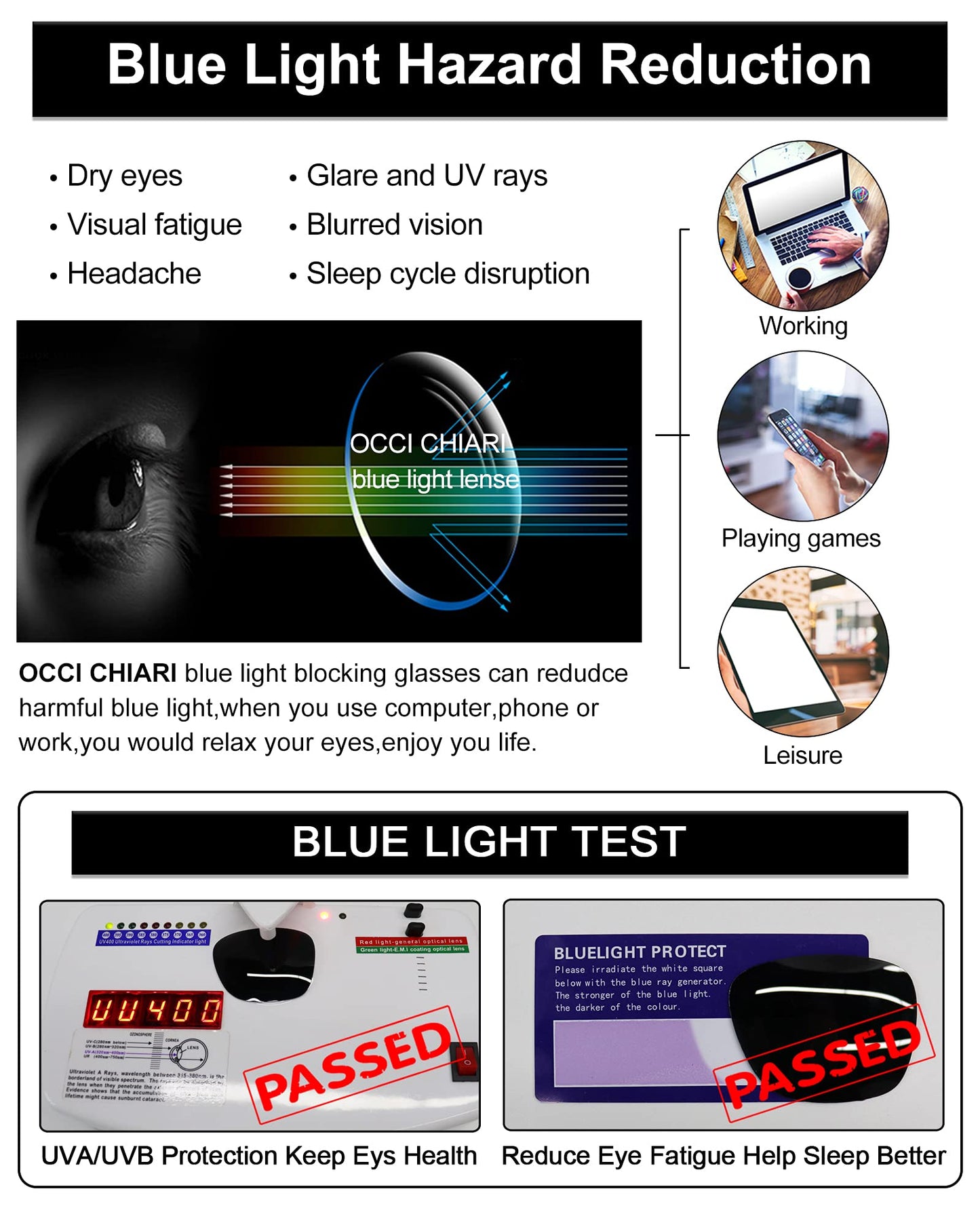 OCCI CHIARI Designer Reading Glasses For Women Large Sunglass Readers Transparent OC5113SR